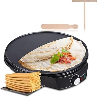 Maquina-de-crepe-eletrico-11-polegadas-Moniss-com-crepes-prontos-e-utensilios