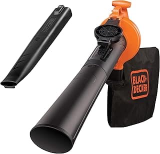 Aspirador de pó, soprador e triturador BLACK+DECKER BV25, 110V, em fundo branco