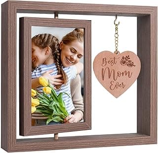 Porta-retrato madeira 10x15 cm mãe filha flores Best Mom Ever