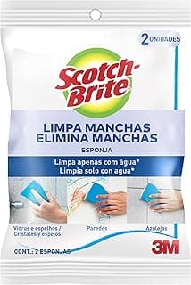 Esponja Scotch-Brite 3M, 2 unidades, para limpeza de manchas, azul