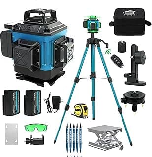Nível laser 4D 16 linhas verde profissional FINYQBET com bateria e acessórios