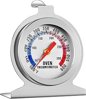 Termômetro No Forno para Churrasqueira Fumante 50-300°C/100-600°F, Termômetros de Forno Elétrico/A Gás de Precisão de Leitura Instantânea, Medidor de Termômetro com Mostrador Grande para Cozim