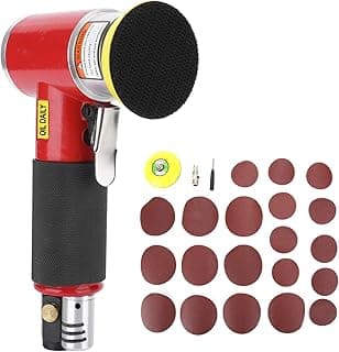 Lixadeira pneumática pequena com discos de polimento e acessórios
