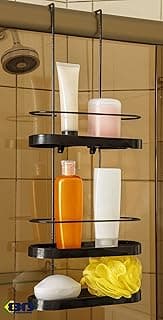 Porta Shampoo Prateleira 3 Andares P/Box Banheiro Linha Premium - K80 (Preto)