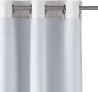 Cortina branca 100% blackout com isolamento térmico para quarto e sala de estar, KGORGE