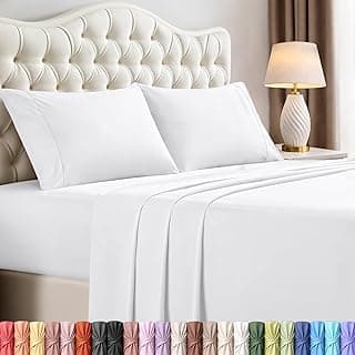 Roupa de cama Utopia Bedding branca de microfibra escovada para cama queen-size