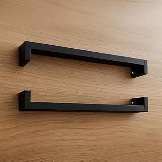 Prateleiras Flutuantes de Parede Design Moderno Minimalista Suporte em U Preto