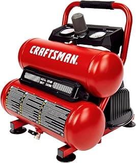 Compressor de ar portátil Craftsman, vermelho, 2 galões, 1/3 HP, pressão 125 psi