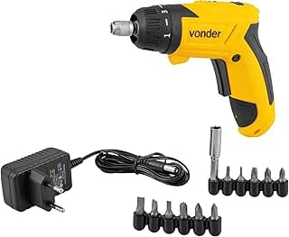 Parafusadeira a bateria Vonder 3,6V com carregador bivolt e acessórios
