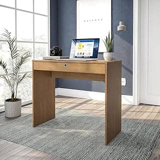 Escrivaninha Politorno Conquista 1 Gaveta, Compacta para Escritório e Estudo, 76 x 90 x 40 cm, Freijó, MDP, Pintura UV, Design Minimalista com Corrediça Metálica