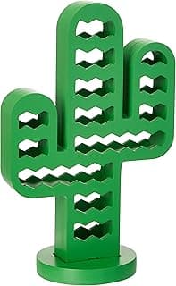 Luminária de mesa em forma de cactos verdes com design de ondas