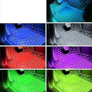Tapetes de carro com iluminação multicolorida embutida