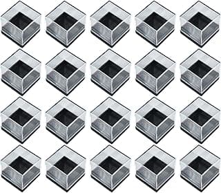 Conjunto de 20 mini caixas organizadoras quadradas transparentes
