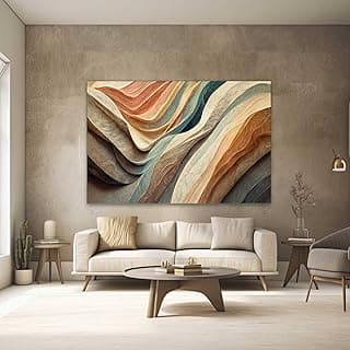 Quadro decorativo abstrato 90x60 cm para sala de estar