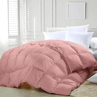 Edredom rosa zzlamb com plumas de ganso para cama de solteiro