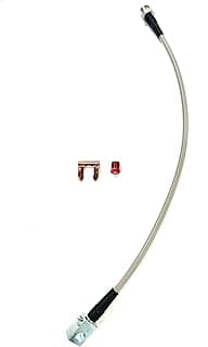 Mangueira de freio SS trançada universal com 35,5 cm, bloco de montagem e acessórios