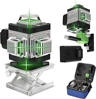 Nível laser 4D 16 linhas verde profissional com kit de acessórios