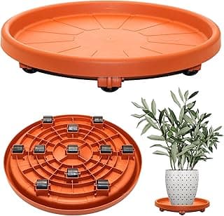 Prato com rodas 45cm suporte para vasos com rodízios Top Garden