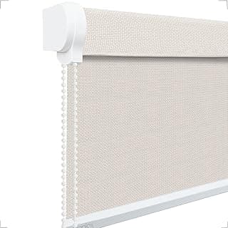 Cortina persiana rolô tela solar bege 1,70x1,40