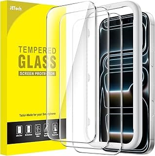 Película de vidro temperado JETech para iPhone 17 Pro Max, protetor de tela, pacote com 3