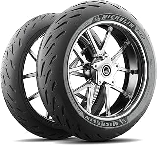 Pneus de moto Michelin Road 5 aro 17 190/55R17 75W TL, rodas com raios de alumínio