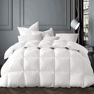 Edredom de plumas de ganso branco Nano-Treated da Globon Texcote tamanho Queen