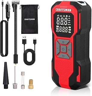 Compressor de ar portátil Craftsman com medidor de pressão e acessórios