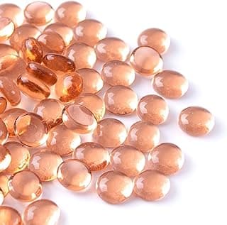 50 mini pedras de vidro rosa para decoração de casa, artesanato e enchimento de vaso.
