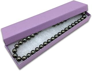 TheDisplayGuys – Pacote com 25 caixas de joias de papel de papelão preenchidas com algodão #82 – Lavanda roxa (20 x 5 x 2,5 cm) - para envio ou armazenamento