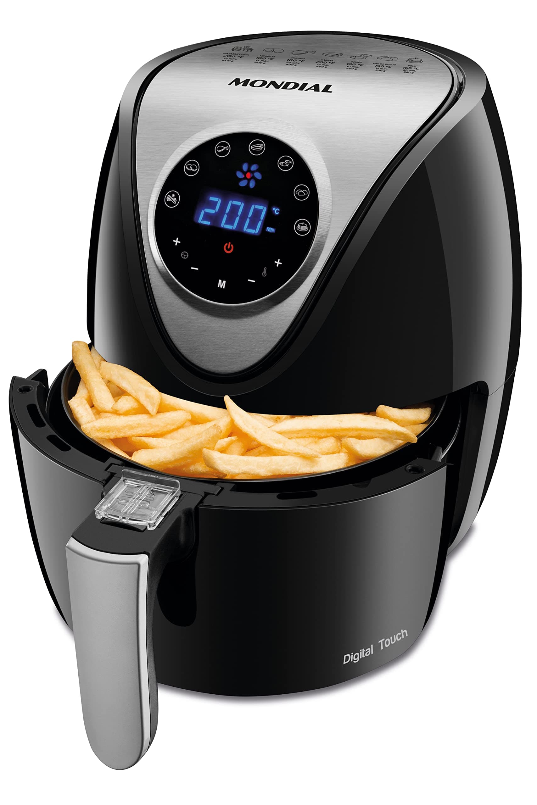 Fritadeira Sem Óleo Air Fryer 3,5L, Mondial, Preto/Inox, 1500W, 110V - AF-30-DI