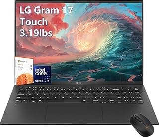 LG - Notebook de gramas, tela sensível ao toque de 17 polegadas de 2,5 K - Processador Intel Core Ultra 7 - 32 GB de RAM| SSD de 2 TB - Teclado retroiluminado - Copiloto de PC AI 2025 - Ultrafino e