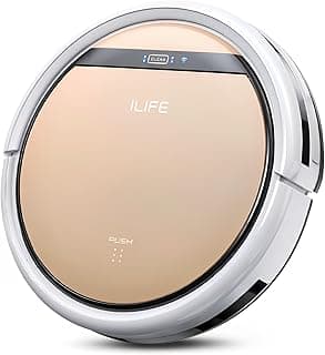 Aspirador robô HOMELIFE V5s Plus com tela de controle e logotipo iLIFE.