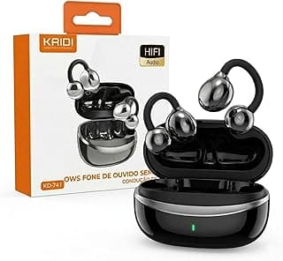 Fone de Ouvido KRIDI KD-741 Bluetooth 6.0 Clip Aberto sem Fio TWS OWS Preto