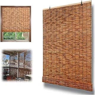 Persianas de bambu para ambientes externos - Persianas de privacidade de cana natural para varanda e varanda de jardim - Guarda-sol verticais (110 x 250 cm) - Decoração externa elegante e funcional