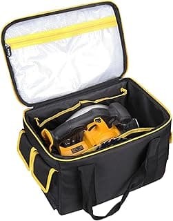Bolsa Para Ferramentas Para Serra Circular Dewalt 20V Max de 6-1/2 Polegadas Dcs391B/Dcs565B com Vários Bolsos Para Baterias/Máscaras/Lâminas de Serra Circular, Bolsa Universal Para Serra