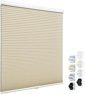 Persianas celulares blackout sem fio, persianas celulares para porta de janelas, persianas e persianas personalizadas para casa cozinha, quarto, quarto de crianças, escritório, fácil de instalar