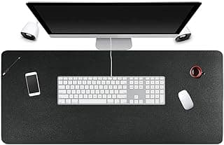 Bloco de mesa preto couro sintético impermeável para escritório ou casa