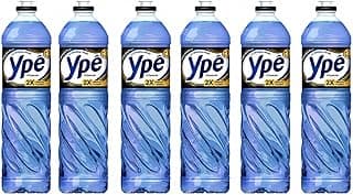 Kit de 6 garrafas de detergente líquido Ypê Titanium 2X com Enzimas Ativas, 500 ml cada