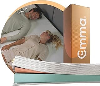 Emma Colchão Queen One Light - 158x198x18cm, Colchão de Espuma com 2 Camadas, Firmeza Ideal, Suporte Corporal, Conforto e Frescor, 100 Noites de Teste, 10 Anos de Garantia