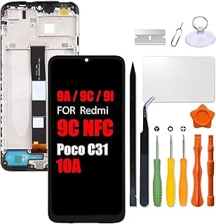 Kit de substituição de tela LCD para Xiaomi Redmi 9A, 9C, 9i, 10A e Poco C31 com ferramentas de reparo