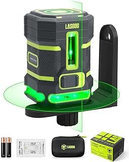 Nível de laser LASGOO verde autonivelante com luz verde e acessórios