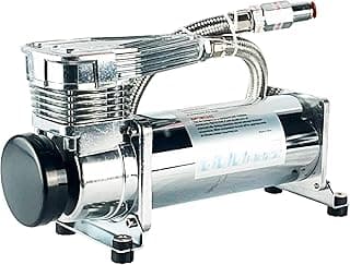 Compressor de suspensão a ar cromado 585cc 12V 200PSI alta pressão 23A para sistemas pneumáticos automotivos