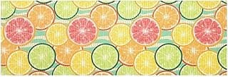 Tapete antiderrapante com estampa de frutas cítricas para cozinha e lavanderia