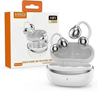 Fone de Ouvido KRADII Clip Aberto Bluetooth 6.0 sem Fio Branco 1 Unidade