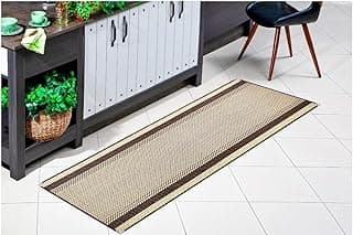 Passadeira Tapete Sisal 1,80 x 0,66 Marrom Bege Facil Limpar
