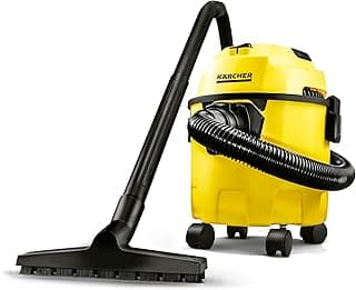 Aspirador Karcher WDL 1, 3 em 1, amarelo, aspira pó e água, função soprador, 1500W, 110V