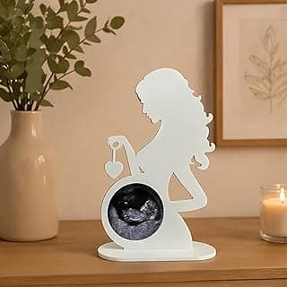 Porta-Retrato Mãe Grávida Silhueta Gestante para Foto de Ultrassom Decorativo 3D Decoração de Bebê
