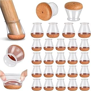 24 peças protetor de pe de cadeira silicone com Almofadas de Feltro, almofadas de feltro para evitar arranhões no chão e reduzir o ruído (Fit:1.4-2cm)