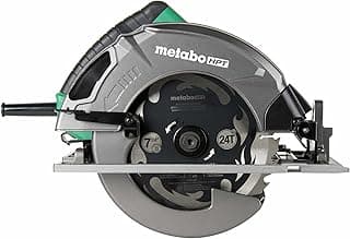 Metabo HPT Kit de serra circular de 18 cm | Motor de 6.000 RPM, 15 Amp | Soprador de poeira integrado | Moldura premium 24T | Ajuste chanfrado com mão única | C7SB3