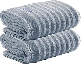 Altihaus Kit 2 Toalhas de Banho Aura 100% Algodão, 75x150cm, 520g/m², Fio Penteado, Alta Absorção e Maciez, Encorpadas e Duráveis (Azul)